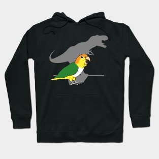 t-rex white bellied caique Hoodie